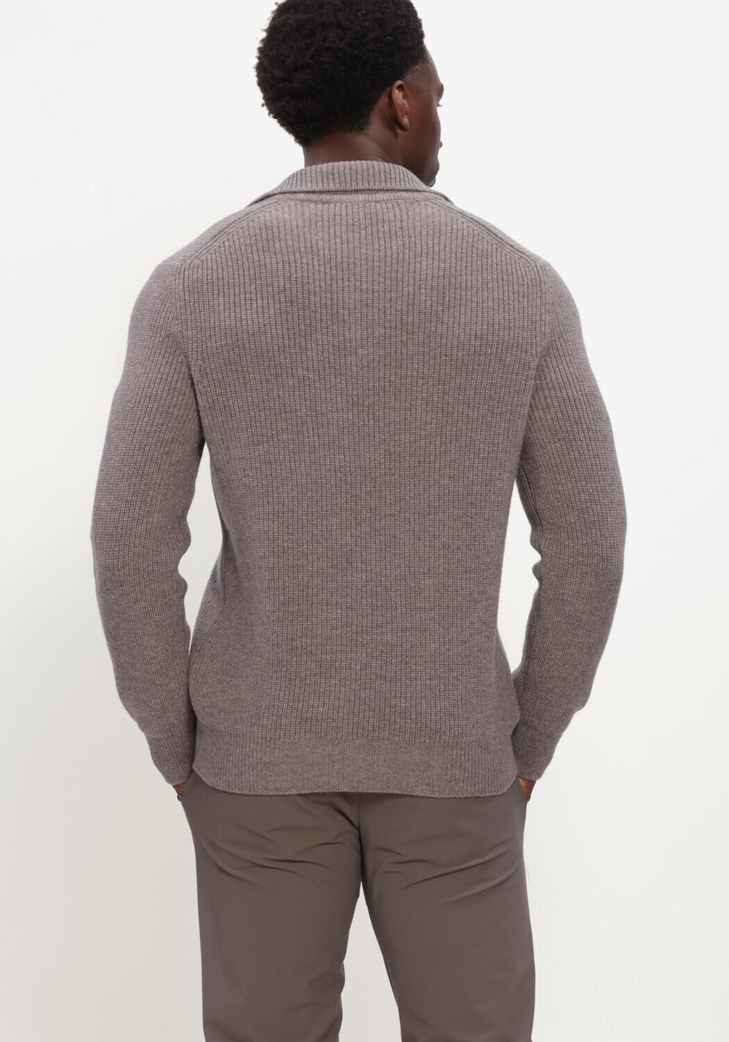 Taupe GRAN SASSO Trui TENNIS L/SLV SKIPPER - large