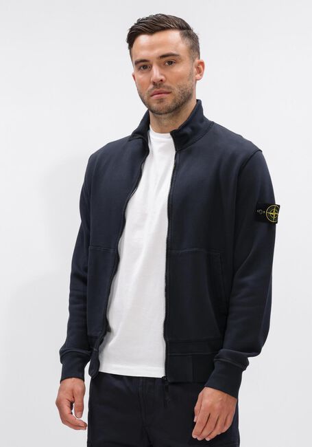 Donkerblauwe STONE ISLAND Vest ZIP UP CARDIGAN S0051 - large