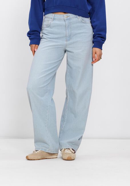 Lichtblauwe ALIX THE LABEL Wide jeans LADIES WOVEN FLOWY DENIM PANTS - large