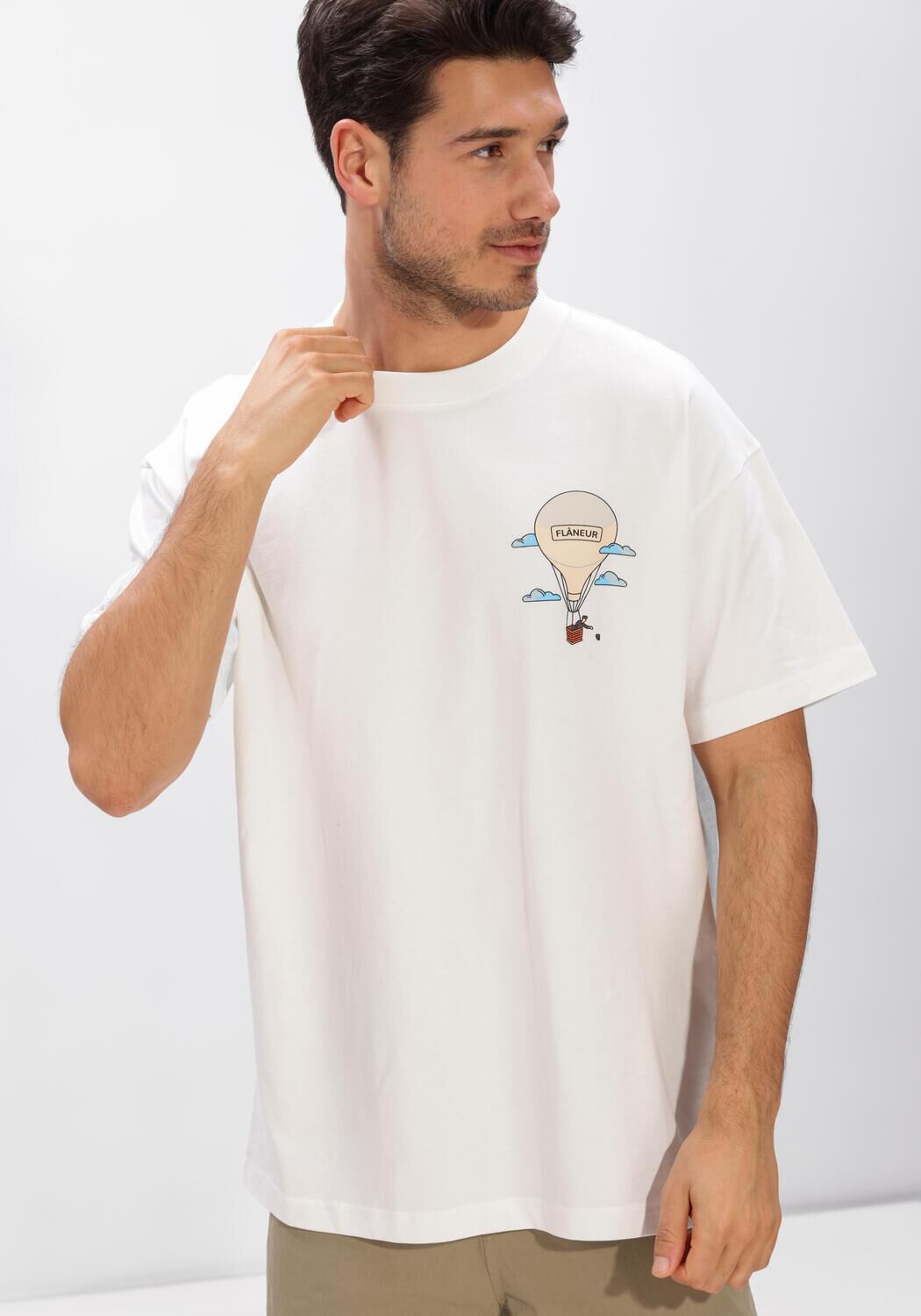 Witte FLANEUR T-shirt AERONAUTIQUE T-SHIRT - large