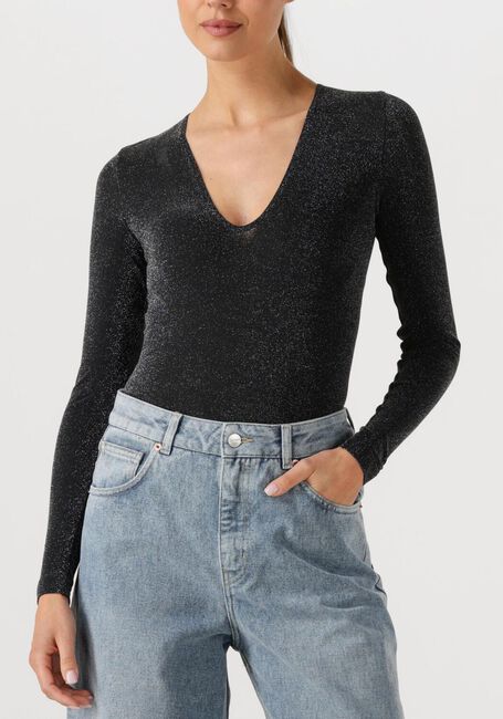 Zwarte WOLFORD Top SHIMMER BODY - large