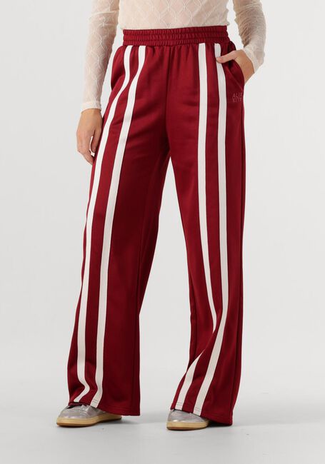 Bordeaux ALIX THE LABEL Wijde broek LADIES KNITTED TRAINING SWEAT PANTS - large