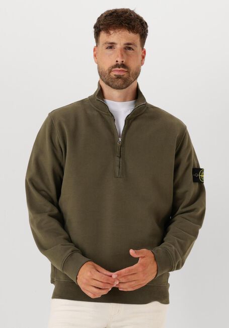 Olijf STONE ISLAND Trui LS POLO - large