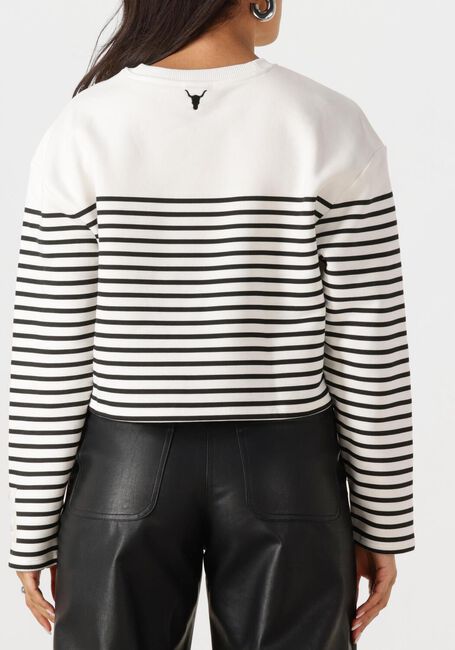 Witte ALIX THE LABEL Sweater LADIES KNITTED STRIPE SWEATER - large