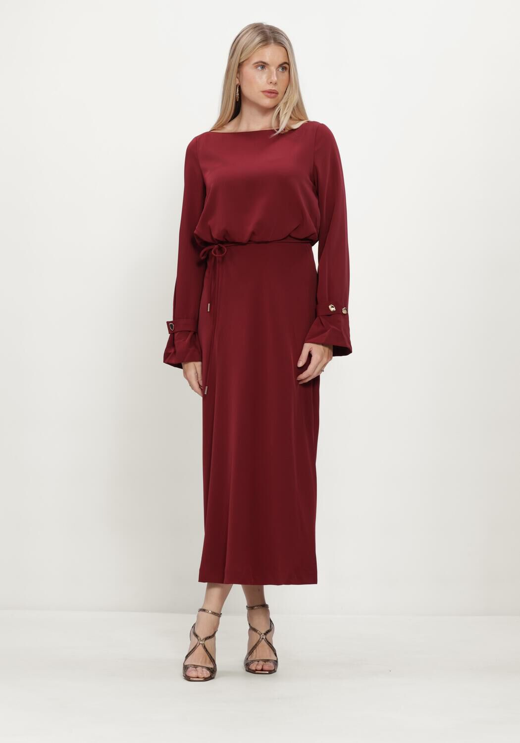 Bordeaux LINA LOCCHI Maxi jurk LL-BETH - large