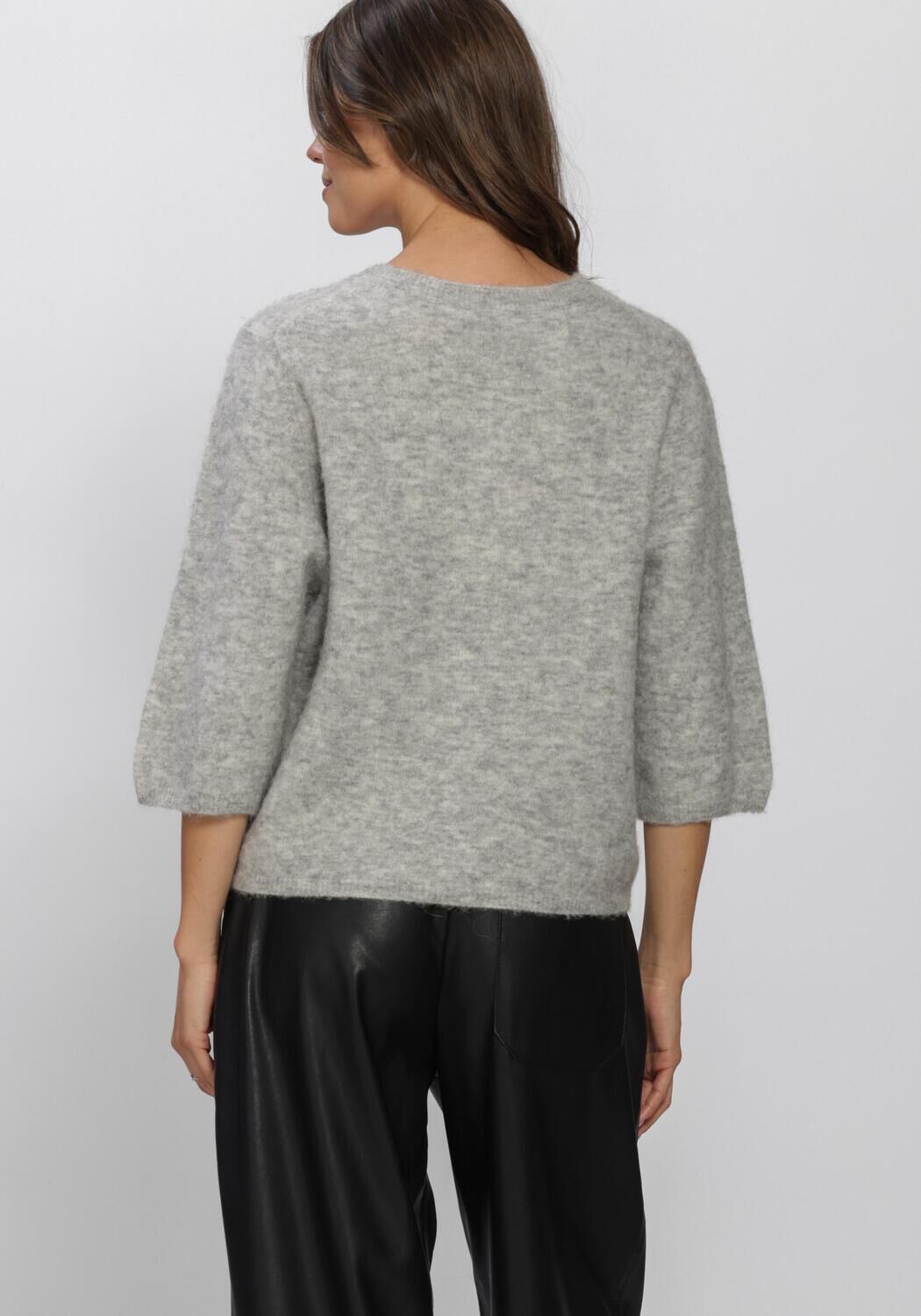 Grijze KNIT-TED Vest MEG CARDIGAN - large