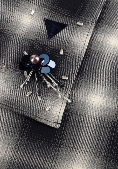 DANTE6 BRONA EMBELLISHED CHECK SCARF - large