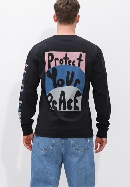 Zwarte HOPEIUM T-shirt PROTECT YOUR PEACE TEE L/S - large