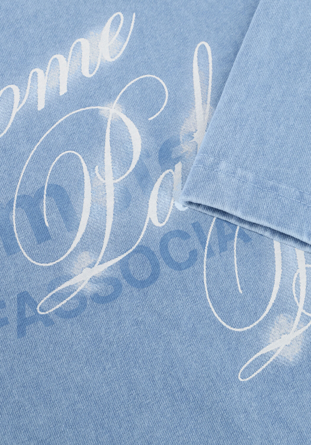 Lichtblauwe NEW AMSTERDAM SURF ASSOCIATION T-shirt WELCOME TO PALM BEACH TEE BLUE - large