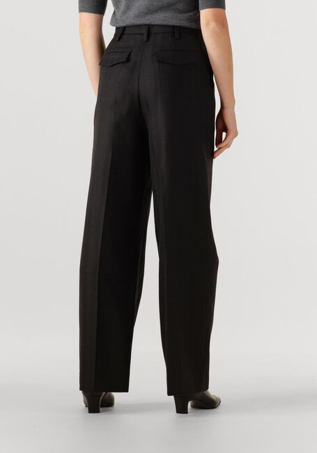 Donkergrijze HERSKIND Wijde broek POWEL WOOL PANTS - large