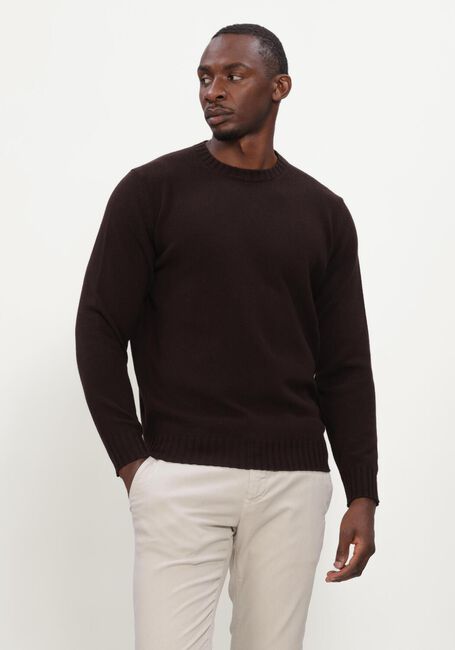 Bruine FILIPPO DE LAURENTIIS Trui G.COLLO ML LANA CASHMERE - large