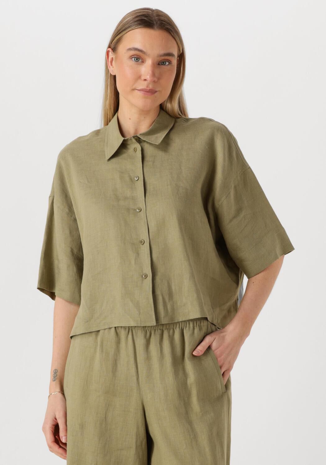 Drykorn Blouse Dames Yarika, Maat: L, Kleur: Olijf