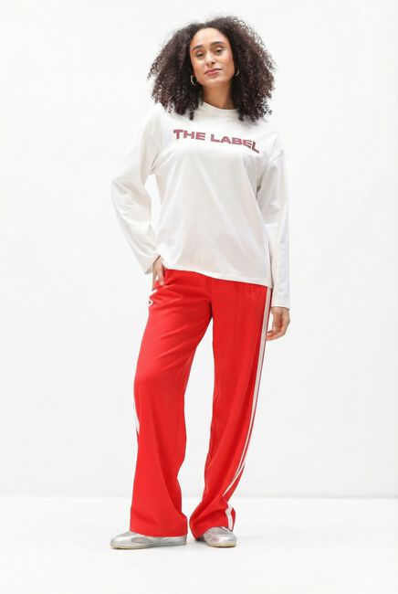 Rode ALIX THE LABEL Joggingbroek LADIES WOVEN STRASS STRIPE PANTS - large