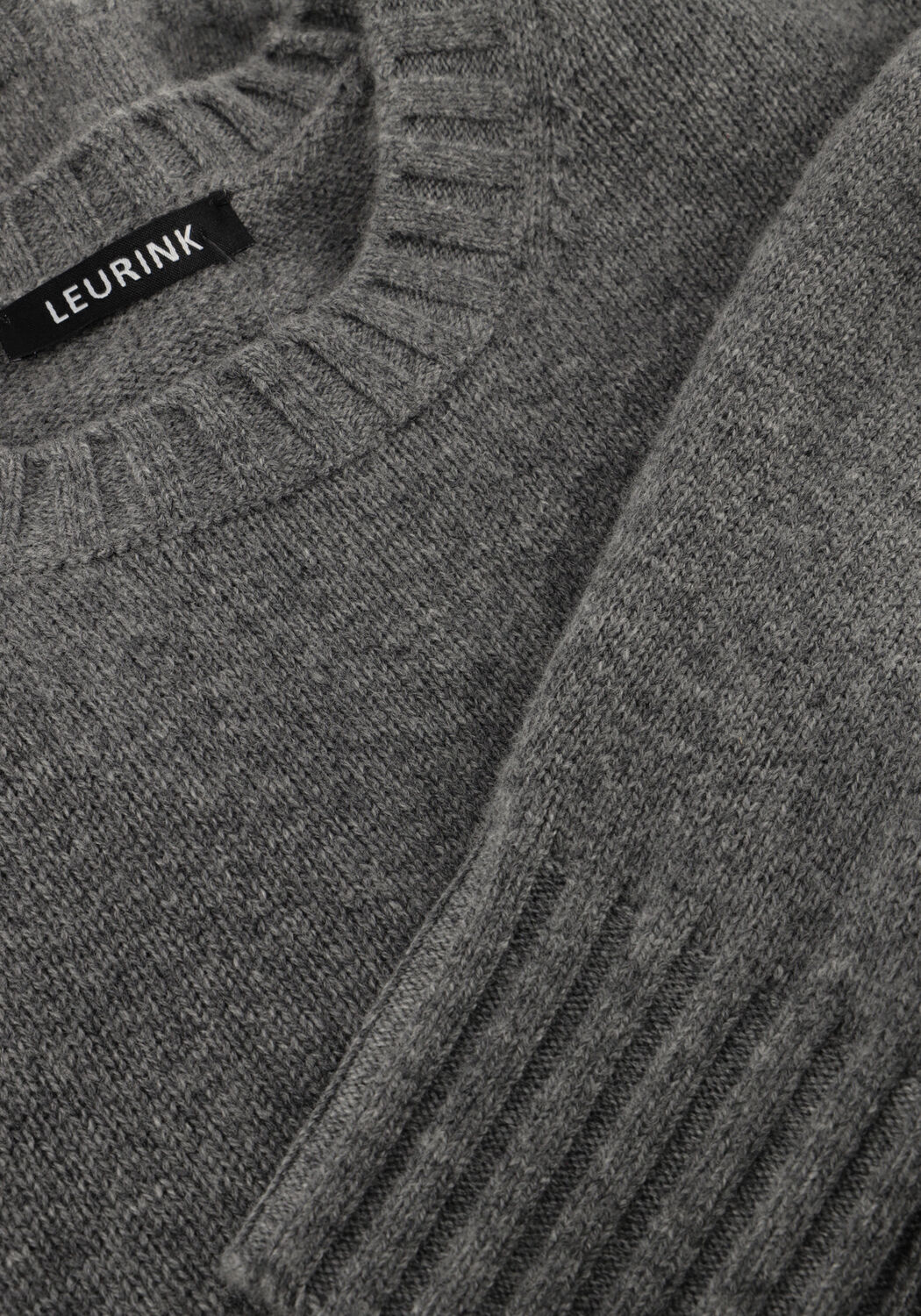 Grijze LEURINK KNIT Trui RIFREDO O-NECK - large
