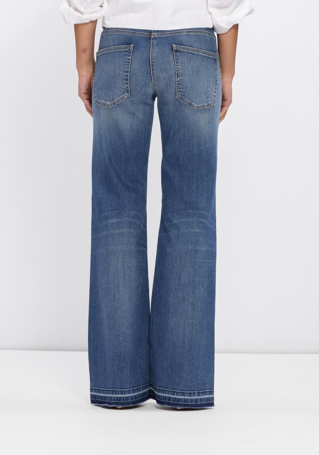 Blauwe CAMBIO Flared jeans FABIENNE POCKET - large