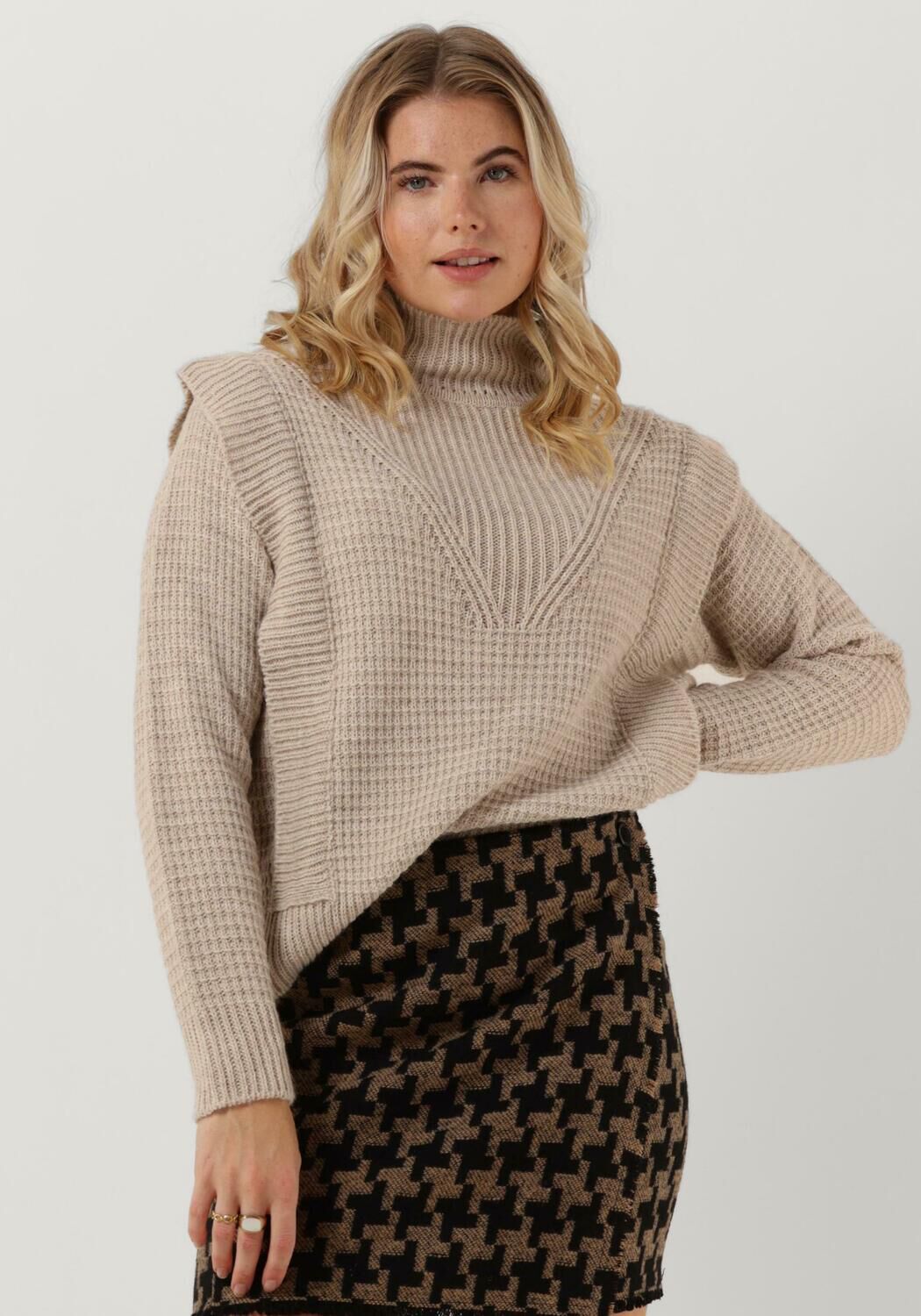 Amaya Amsterdam Coltrui Dames Kate Knitwear, Maat: L, Kleur: Beige