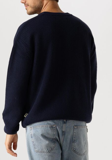 Donkerblauwe WOODBIRD Trui WBKURT BASE KNIT - large