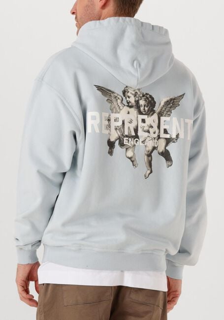 Lichtblauwe REPRESENT Trui LEGAY CHERUBS HOODIE - large