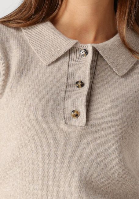 Creme HERSKIND Trui ALBERTO KNIT POLO BLOUSE - large
