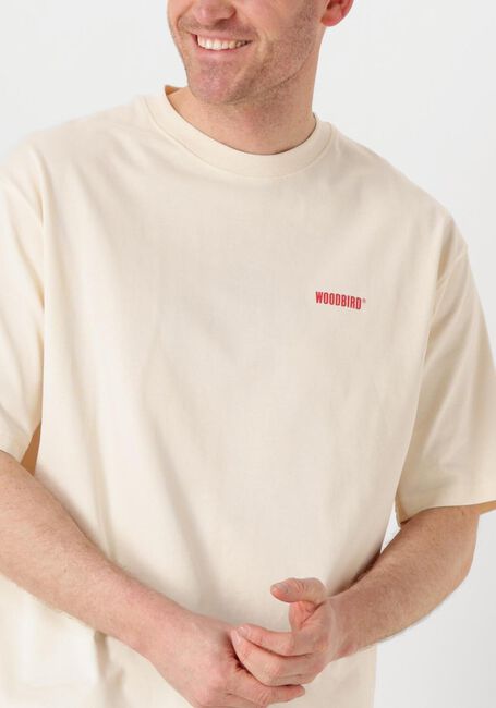 Ecru WOODBIRD T-shirt WBBAINE DUDE TEE - large
