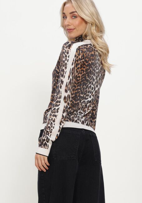 Bruine GANNI Trui PRINTED MERINO TURTLENECK - large