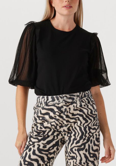 Zwarte DANTE6 Top ANNISSA PUFFY TULLE TEE - large