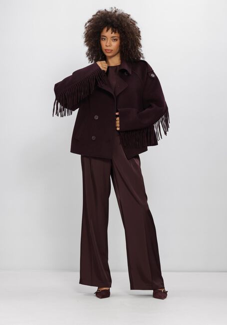 Bordeaux DANTE6 Top LEIVA BOLD SATIN BUTTON DETAIL TOP - large