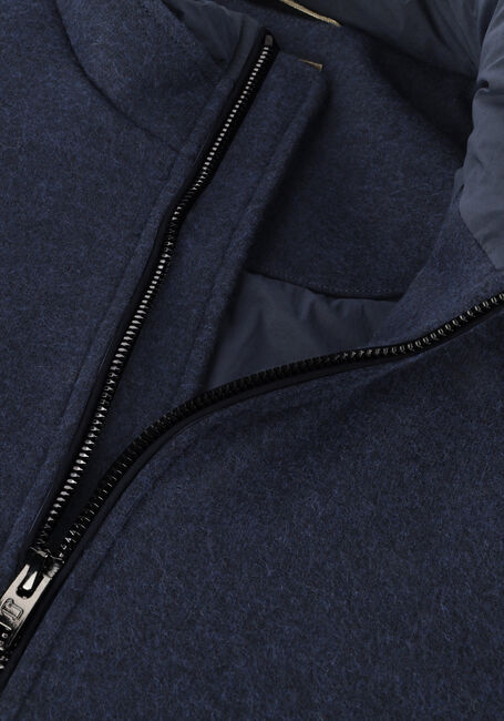 Donkerblauwe WOOLRICH Jack KNITTED WOOL LEWIS BOMBER - large