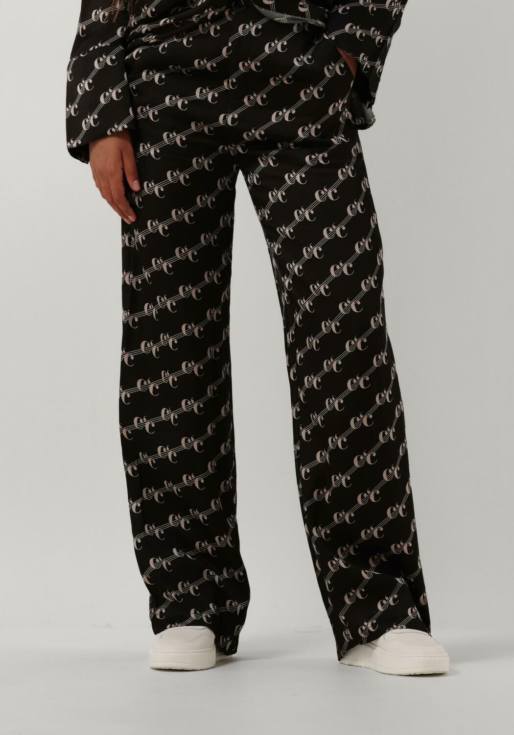 Co'Couture Pantalon Dames Logo Line Pant, Maat: XS, Kleur: Zwart afbeelding 1