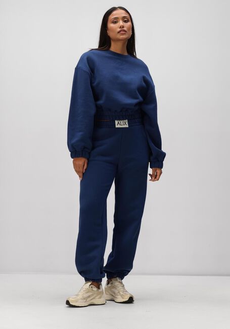 Donkerblauwe ALIX THE LABEL Joggingbroek LADIES KNITTED SWEAT PANTS - large