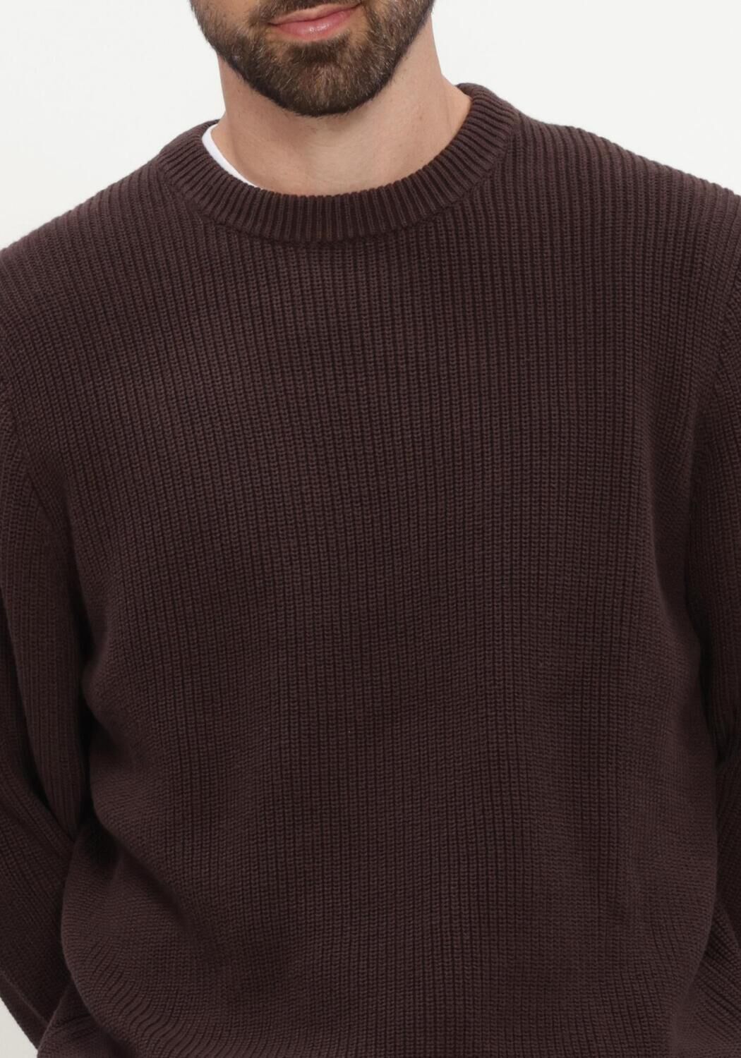 Bruine LES DEUX Trui RIB CREWNECK KNIT - large