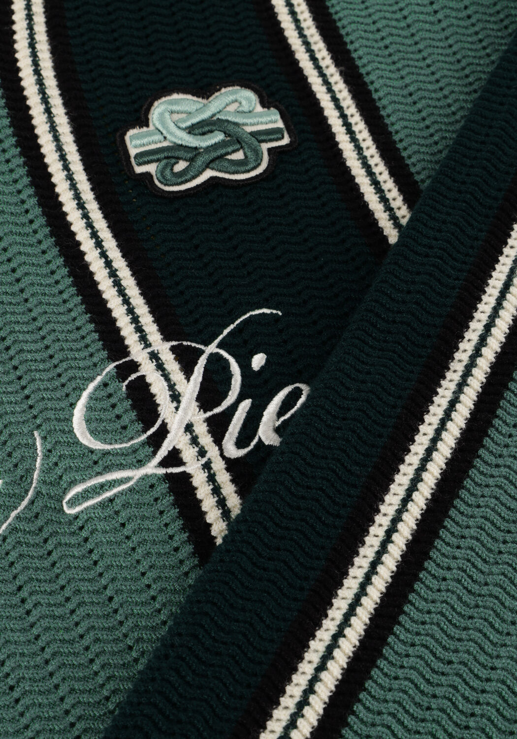 Donkergroene FILLING PIECES Polo KNIT FOOTBALL JERSEY - large