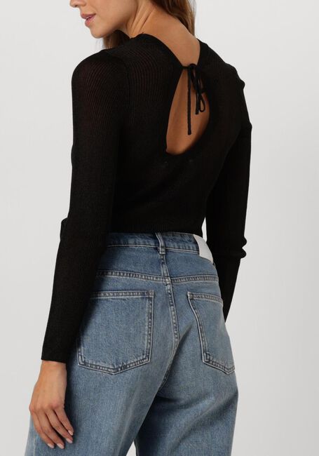 Zwarte GESTUZ T-shirt SILVIGZ DEEP BACK BLOUSE - large