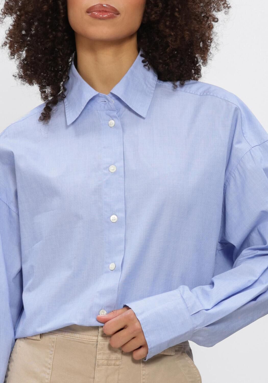 Lichtblauwe CLOSED Blouses CAPE SHIRT - large