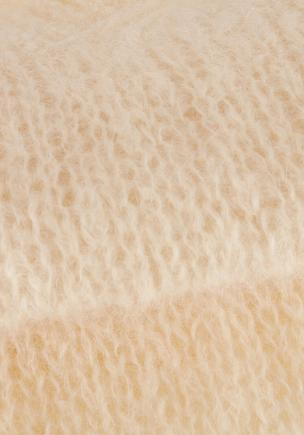 Beige AMERICAN DREAMS Trui CATIO MOHAIR STITCH PULLOVER - large