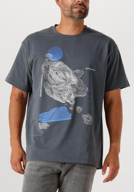 Blauwe PEAK PERFORMANCE T-shirt M GRAPHIC TEE - large