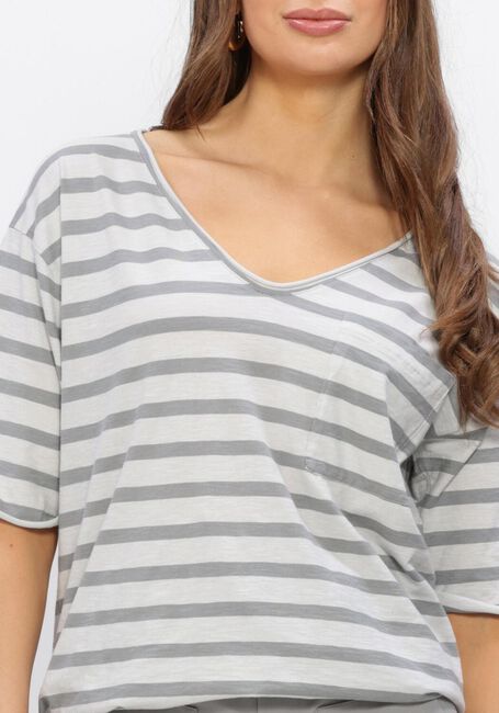 Beige PENN & INK Top T-SHIRT STRIPE - large