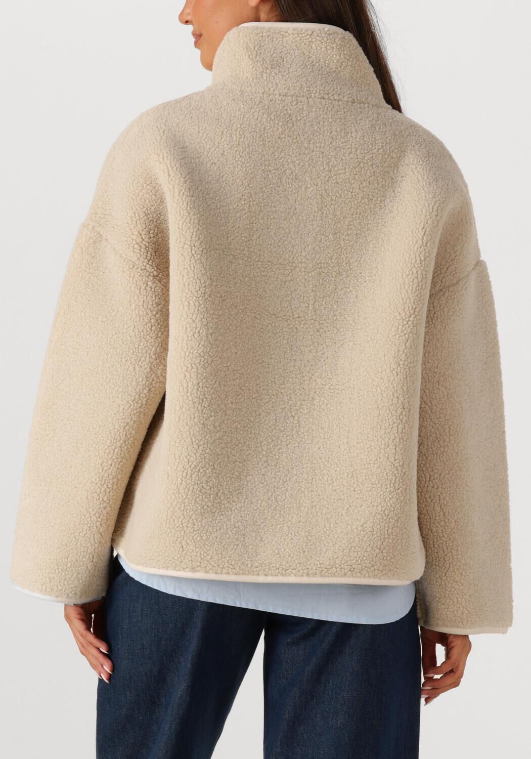 Beige KNIT-TED Teddy jas JILL - large