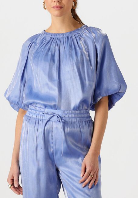 Lichtblauwe DANTE6 Top SIMO SHIMMER BACK DETAIL TOP - large
