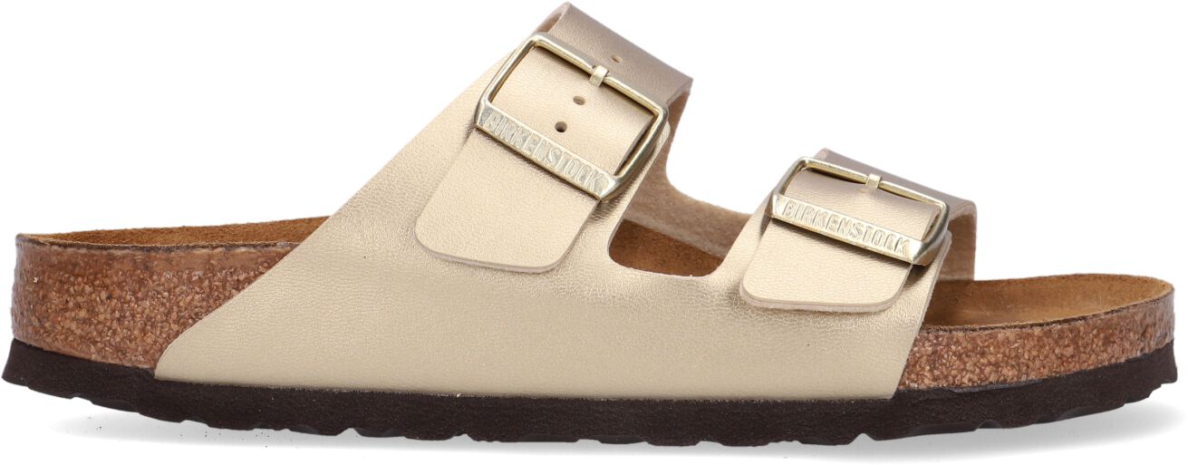 Birkenstock Teenslippers Dames Arizona Dames, Maat: 35, Materiaal: Leatherlook, Kleur: Goud