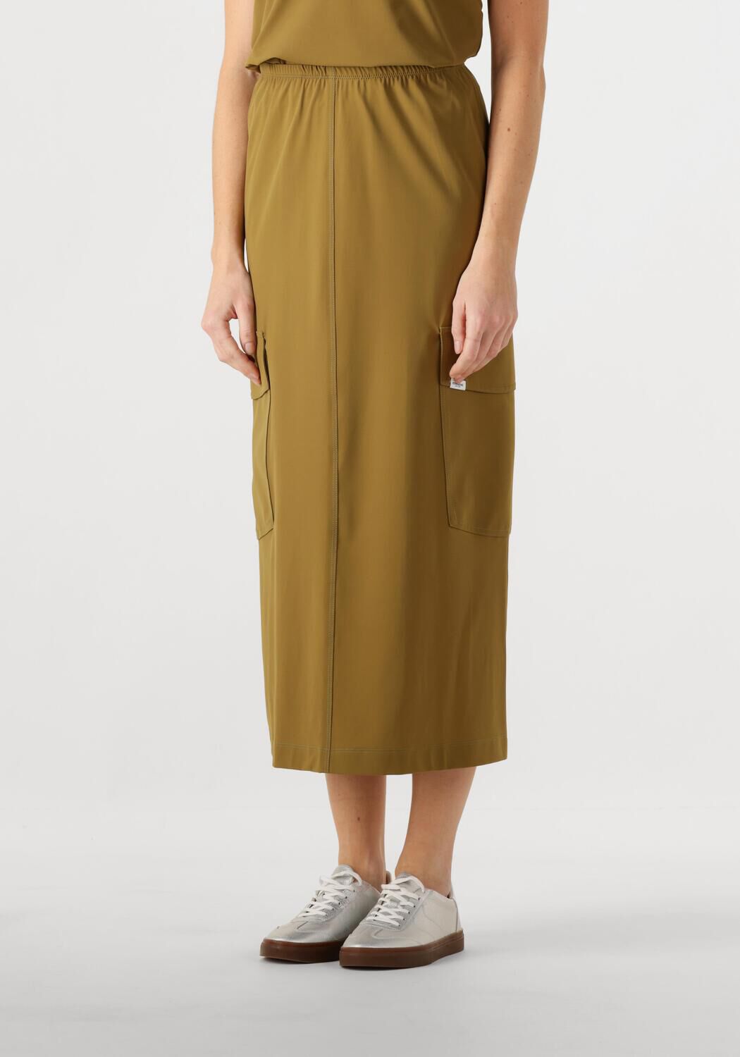 Penn & Ink Maxirok Dames Skirt, Maat: 42, Kleur: Khaki afbeelding 1