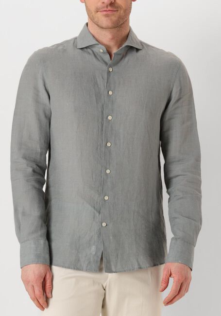 Groene PROFUOMO Klassiek overhemd SHIRT X-CUTAWAY LINEN - large
