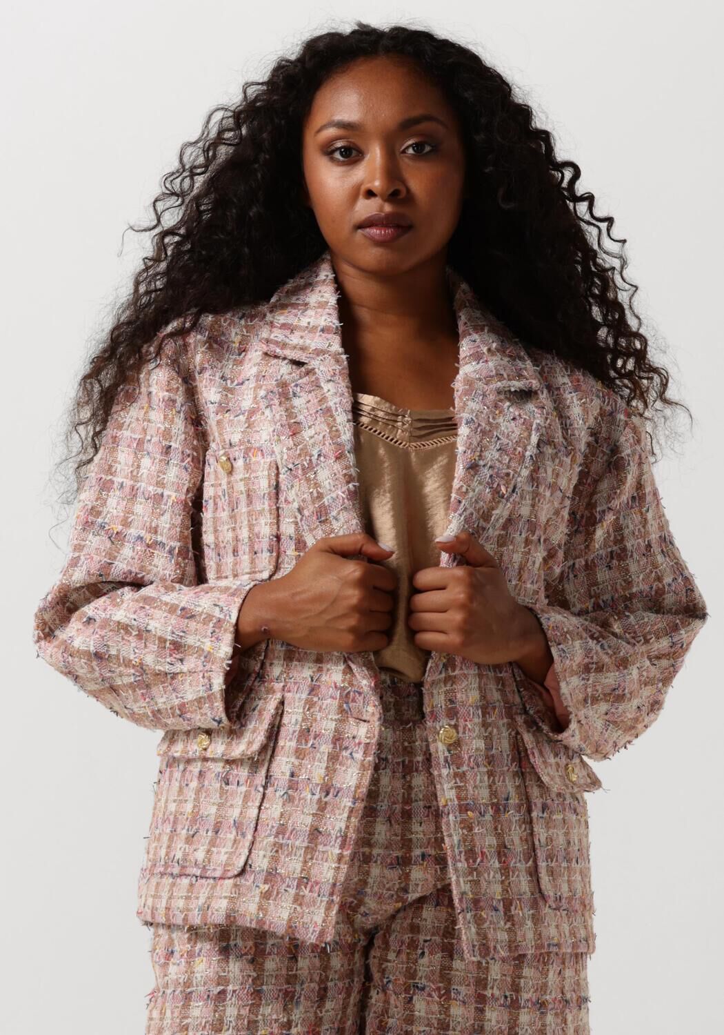 Amaya Amsterdam Blazer Dames Janie, Maat: M, Kleur: Lichtroze