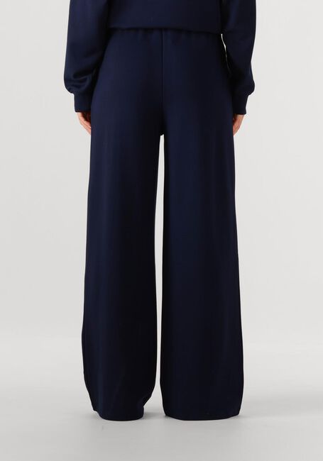 Donkerblauwe ALIX THE LABEL Joggingbroek LADIES KNITTED WIDE LEG SCUBA PANTS - large