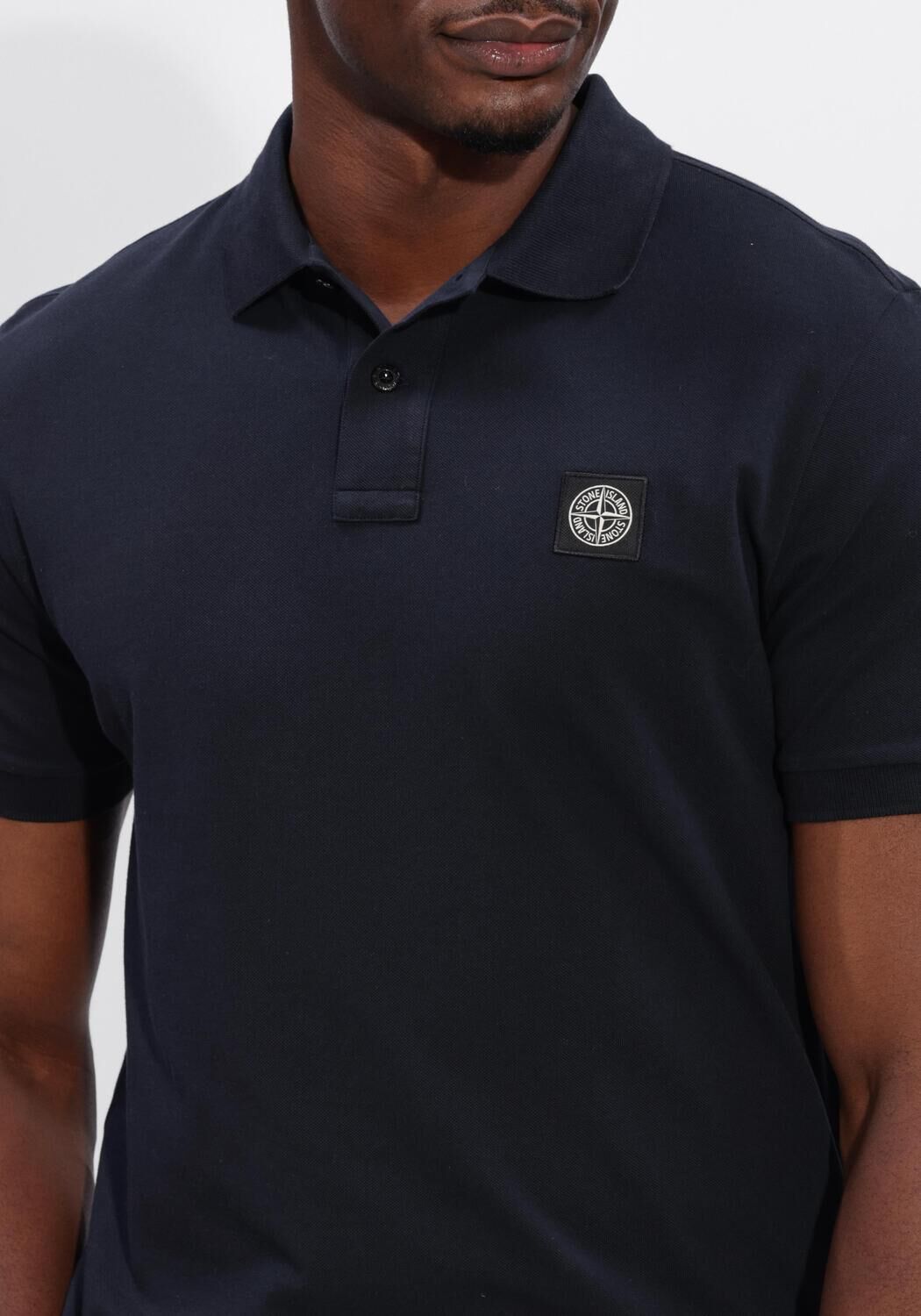 Donkerblauwe STONE ISLAND Polo SS POLO S0017 - large