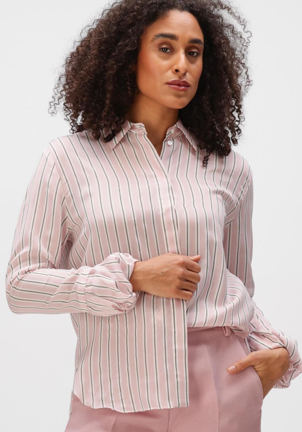 Roze DOROTHEE SCHUMACHER Blouses STRIPED EASE BLOUSE - large