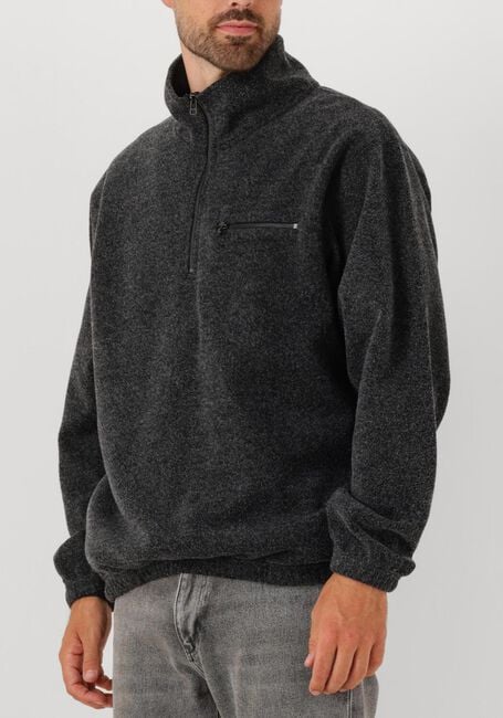 Grijze FORÉT Sweater ELM HALF ZIP SWEATSHIRT - large