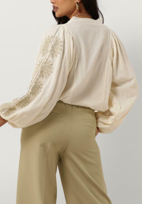 Gebroken wit SUMMUM Blouses TOP GOLD LUREX EMBROIDERY - large