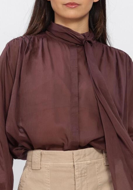 Bruine FORTE FORTE Blouses CO/SE VOILE BOW-TIE SHIRT - large