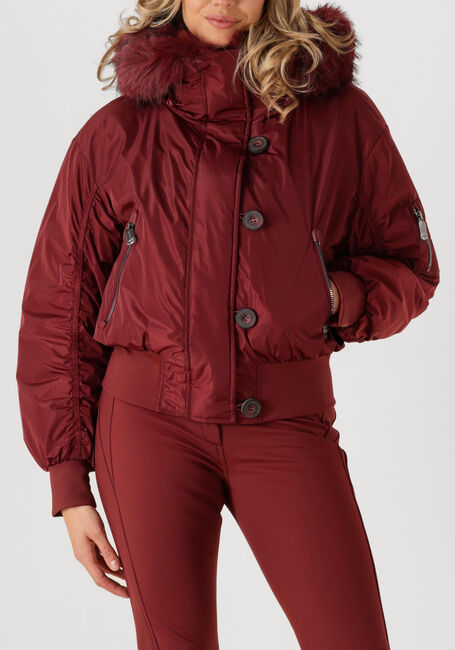 Rode GOLDBERGH Gewatteerde jas JEANNE SKI JACKET FAUX BORDER - large